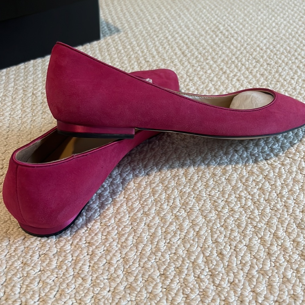 Talbots Raspberry Pink Pointed Toe Ballet Flats - image 3